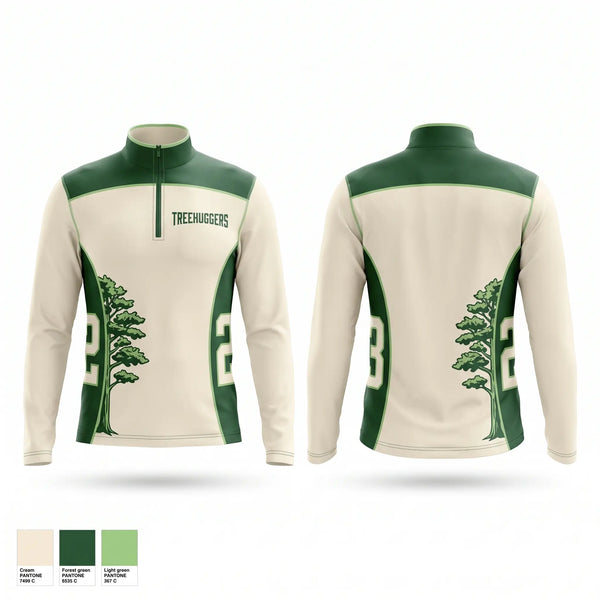 Quarter Zip Jacket, Treehuggers, Men's Basketball, Teamtime, Team time, sublimation, custom sports apparel, team uniforms, spirit wear, spiritwear, sports uniforms, custom shirts, team store, custom team store, fundraiser sports, apparel fundraiser