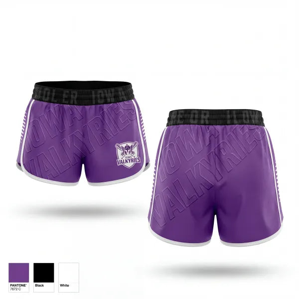 Womens Shorts, Eastern Iowa Valkyries, Softball, Teamtime, Team time, sublimation, custom sports apparel, team uniforms, spirit wear, spiritwear, sports uniforms, custom shirts, team store, custom team store, fundraiser sports, apparel fundraiser