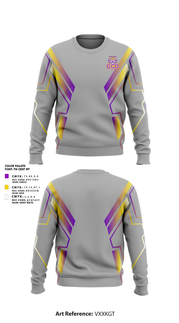 Crew Neck Sweatshirt, Gray Court-Owings Football and Cheer, Spirit Store, Teamtime, Team time, sublimation, custom sports apparel, team uniforms, spirit wear, spiritwear, sports uniforms, custom shirts, team store, custom team store, fundraiser sports, apparel fundraiser