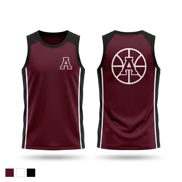 Mens Basketball Jersey, Auburn Maroons, Men's Basketball, Teamtime, Team time, sublimation, custom sports apparel, team uniforms, spirit wear, spiritwear, sports uniforms, custom shirts, team store, custom team store, fundraiser sports, apparel fundraiser