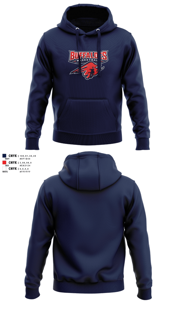 Hoodie, Illinois Buffaloes, Men's Basketball, Teamtime, Team time, sublimation, custom sports apparel, team uniforms, spirit wear, spiritwear, sports uniforms, custom shirts, team store, custom team store, fundraiser sports, apparel fundraiser