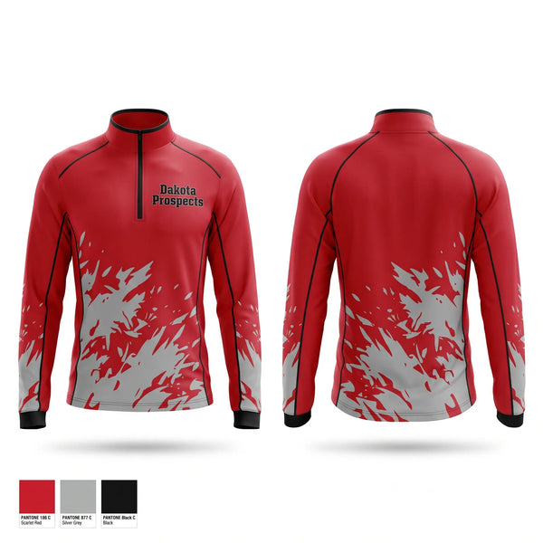 Quarter Zip Jacket, Dakota Prospects, Men's Basketball, Teamtime, Team time, sublimation, custom sports apparel, team uniforms, spirit wear, spiritwear, sports uniforms, custom shirts, team store, custom team store, fundraiser sports, apparel fundraiser