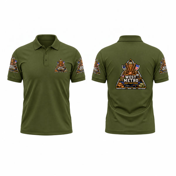 Short Sleeve Performance Polo, West Metro Drug Task Force, Police, Teamtime, Team time, sublimation, custom sports apparel, team uniforms, spirit wear, spiritwear, sports uniforms, custom shirts, team store, custom team store, fundraiser sports, apparel fundraiser