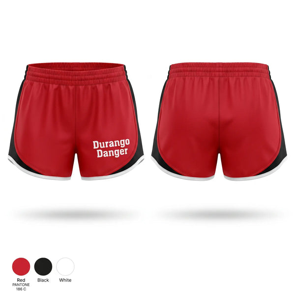 Womens Shorts, Durango Danger, Softball, Teamtime, Team time, sublimation, custom sports apparel, team uniforms, spirit wear, spiritwear, sports uniforms, custom shirts, team store, custom team store, fundraiser sports, apparel fundraiser
