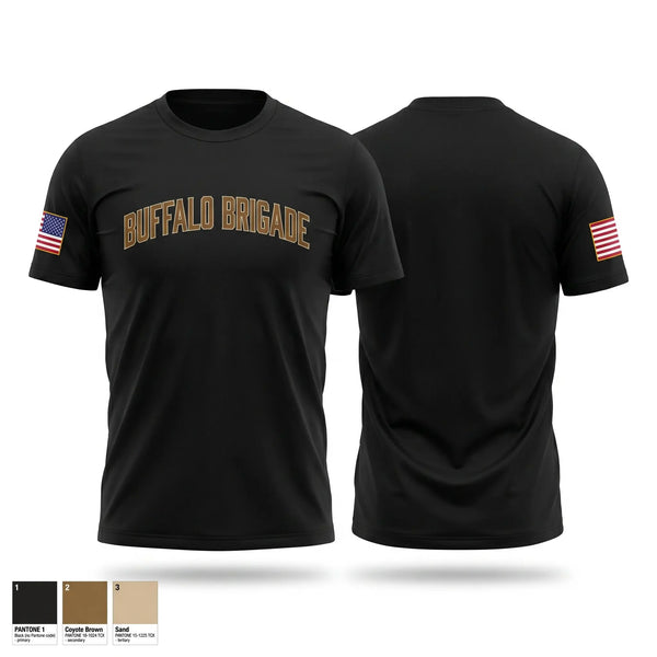 Short Sleeve Performance Shirt, Buffalo Brigade, Army, Teamtime, Team time, sublimation, custom sports apparel, team uniforms, spirit wear, spiritwear, sports uniforms, custom shirts, team store, custom team store, fundraiser sports, apparel fundraiser