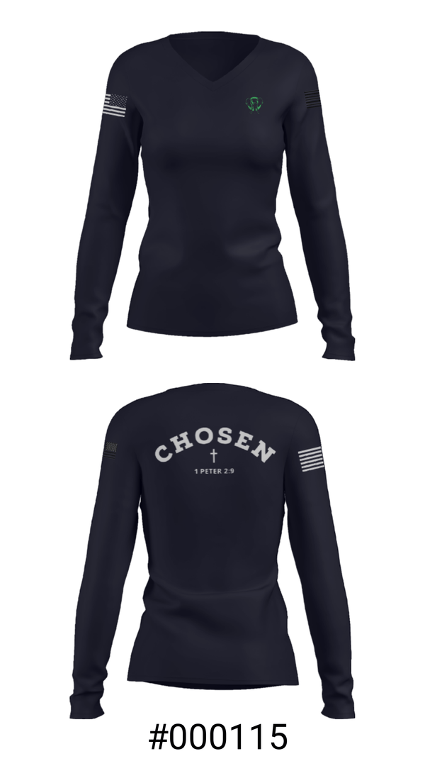 Women's Long Sleeve Vneck Shirt, Elephant, , Teamtime, Team time, sublimation, custom sports apparel, team uniforms, spirit wear, spiritwear, sports uniforms, custom shirts, team store, custom team store, fundraiser sports, apparel fundraiser