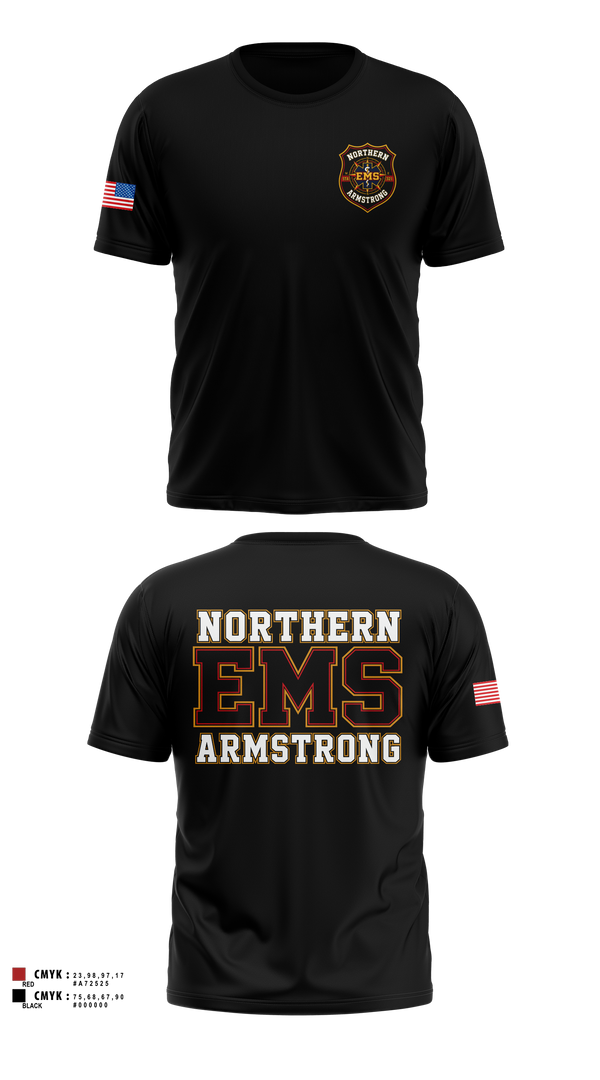 Short Sleeve Performance Shirt, Northern Armstrong EMS, EMS/EMT, Teamtime, Team time, sublimation, custom sports apparel, team uniforms, spirit wear, spiritwear, sports uniforms, custom shirts, team store, custom team store, fundraiser sports, apparel fundraiser
