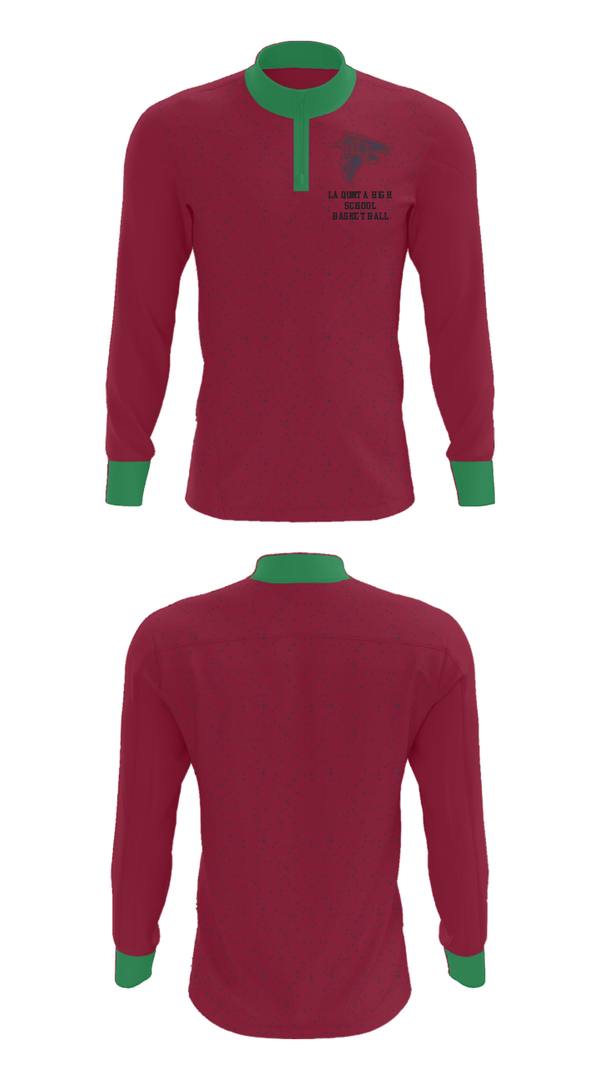 Quarter Zip Jacket, La Quinta High School Basketball, Men's Basketball, Teamtime, Team time, sublimation, custom sports apparel, team uniforms, spirit wear, spiritwear, sports uniforms, custom shirts, team store, custom team store, fundraiser sports, apparel fundraiser