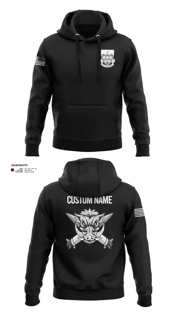 Hoodie, 1-77 FA Bravo Btry, Army, Teamtime, Team time, sublimation, custom sports apparel, team uniforms, spirit wear, spiritwear, sports uniforms, custom shirts, team store, custom team store, fundraiser sports, apparel fundraiser