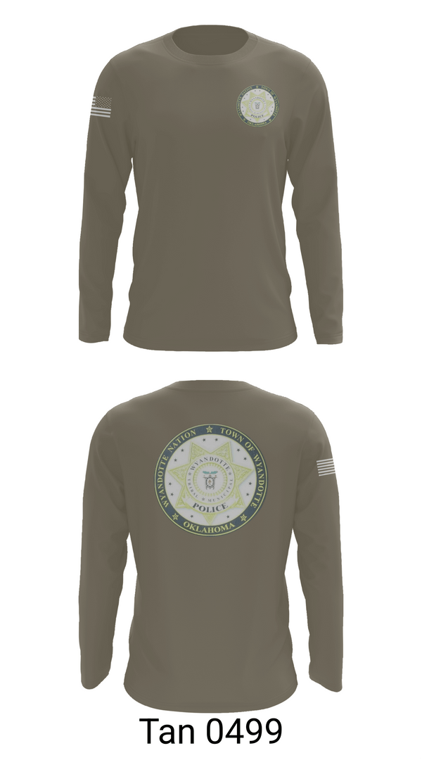 Long Sleeve Performance Shirt, Wyandotte Nation Police, Police, Teamtime, Team time, sublimation, custom sports apparel, team uniforms, spirit wear, spiritwear, sports uniforms, custom shirts, team store, custom team store, fundraiser sports, apparel fundraiser