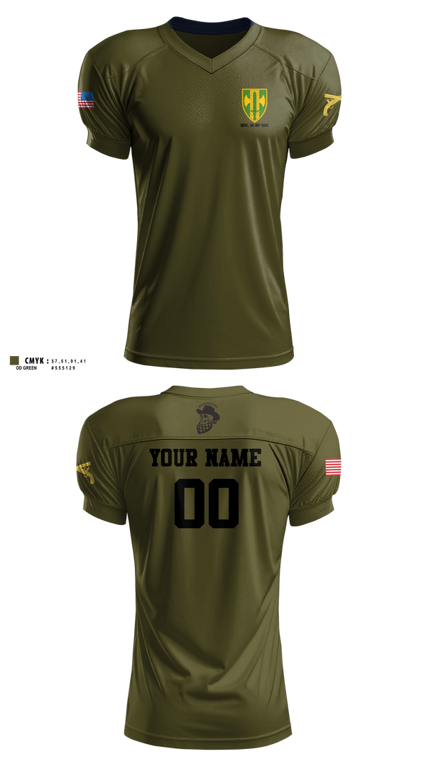Football Jersey, HHC, 18 MP BDE, Army, Teamtime, Team time, sublimation, custom sports apparel, team uniforms, spirit wear, spiritwear, sports uniforms, custom shirts, team store, custom team store, fundraiser sports, apparel fundraiser