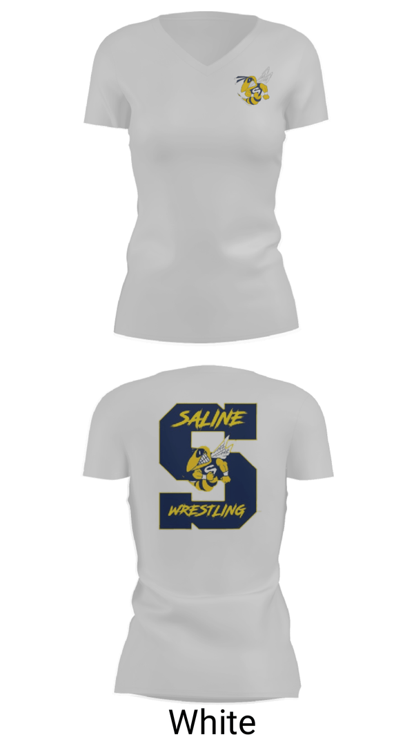 Women's Short Sleeve Vneck Shirt, Saline Middle School Wrestling, Wrestling, Teamtime, Team time, sublimation, custom sports apparel, team uniforms, spirit wear, spiritwear, sports uniforms, custom shirts, team store, custom team store, fundraiser sports, apparel fundraiser