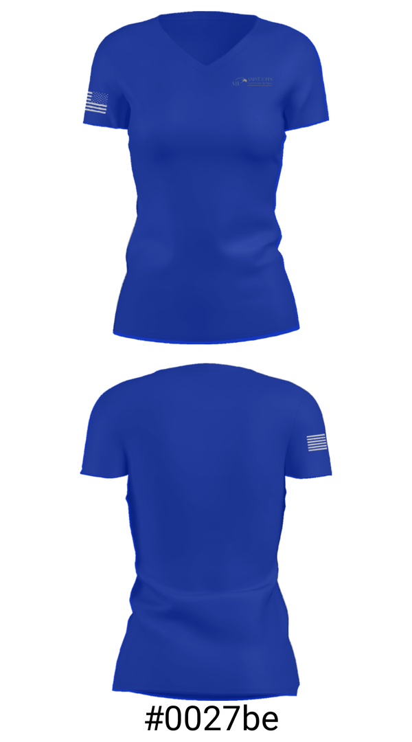 Women's Short Sleeve Vneck Shirt, St John Lutheran School, Spirit Store, Teamtime, Team time, sublimation, custom sports apparel, team uniforms, spirit wear, spiritwear, sports uniforms, custom shirts, team store, custom team store, fundraiser sports, apparel fundraiser