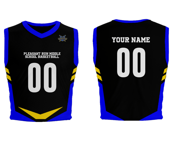 Mens Basketball Jersey, Pleasant Run Middle School Basketball, Men's Basketball, Teamtime, Team time, sublimation, custom sports apparel, team uniforms, spirit wear, spiritwear, sports uniforms, custom shirts, team store, custom team store, fundraiser sports, apparel fundraiser