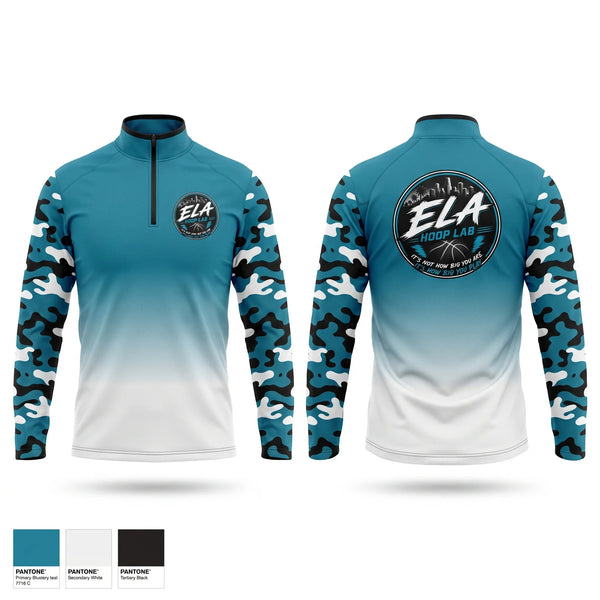 Quarter Zip Jacket, ELA hoopers, Women's Basketball, Teamtime, Team time, sublimation, custom sports apparel, team uniforms, spirit wear, spiritwear, sports uniforms, custom shirts, team store, custom team store, fundraiser sports, apparel fundraiser
