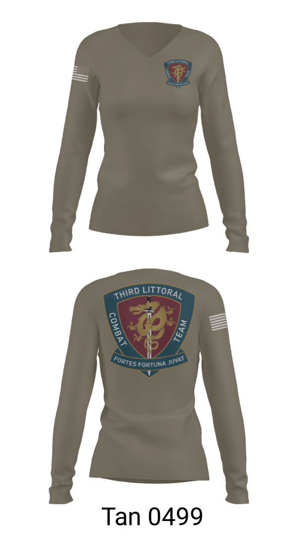Women's Long Sleeve Vneck Shirt, , Marines, Teamtime, Team time, sublimation, custom sports apparel, team uniforms, spirit wear, spiritwear, sports uniforms, custom shirts, team store, custom team store, fundraiser sports, apparel fundraiser