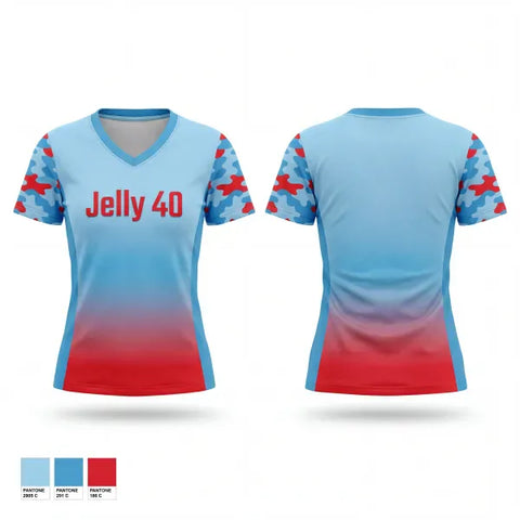 Womens Short Sleeve Vneck Shirt, Jelly 40, Softball, Teamtime, Team time, sublimation, custom sports apparel, team uniforms, spirit wear, spiritwear, sports uniforms, custom shirts, team store, custom team store, fundraiser sports, apparel fundraiser