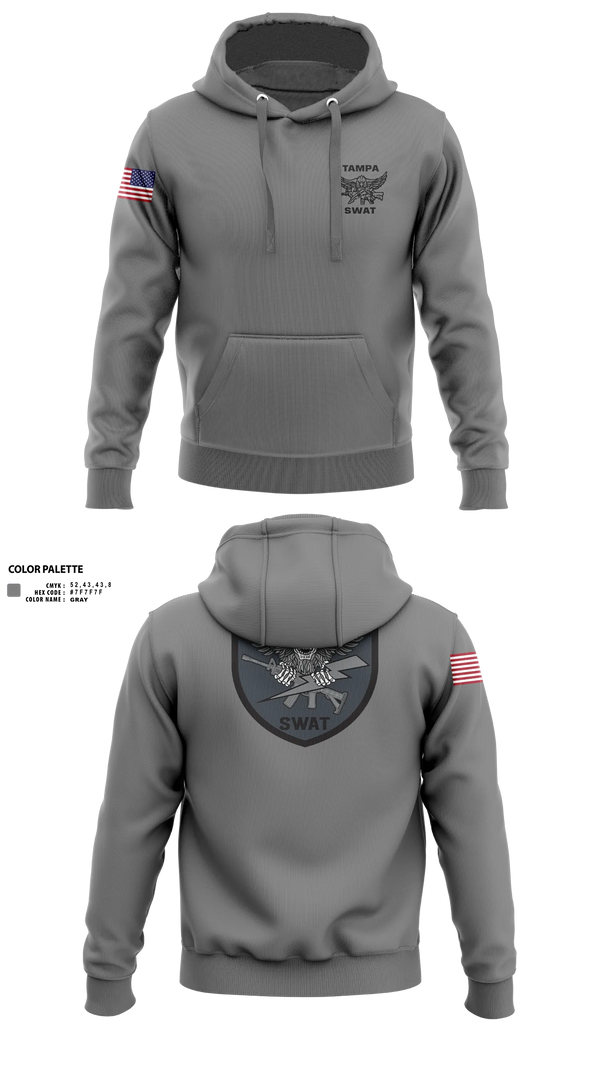 Hoodie, Tampa SWAT, Police, Teamtime, Team time, sublimation, custom sports apparel, team uniforms, spirit wear, spiritwear, sports uniforms, custom shirts, team store, custom team store, fundraiser sports, apparel fundraiser