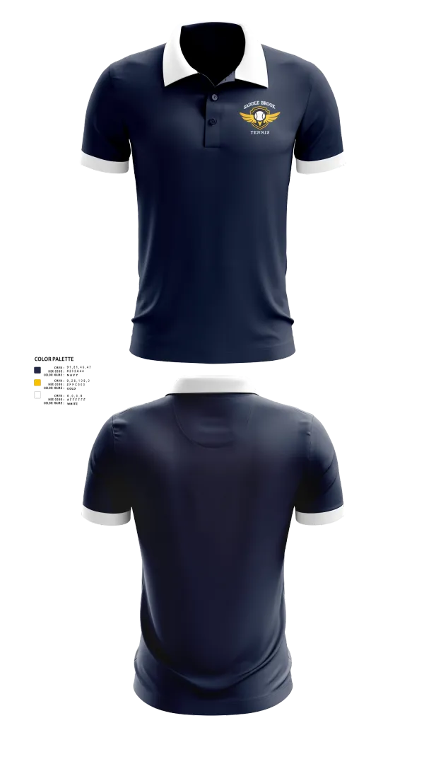 Short Sleeve Performance Polo, Saddle Brook Tennis, Tennis, Teamtime, Team time, sublimation, custom sports apparel, team uniforms, spirit wear, spiritwear, sports uniforms, custom shirts, team store, custom team store, fundraiser sports, apparel fundraiser