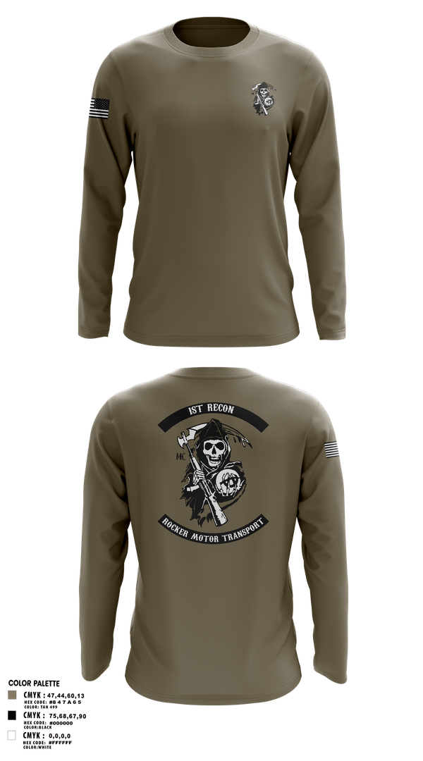 Long Sleeve Performance Shirt, 1st Recon, Marines, Teamtime, Team time, sublimation, custom sports apparel, team uniforms, spirit wear, spiritwear, sports uniforms, custom shirts, team store, custom team store, fundraiser sports, apparel fundraiser