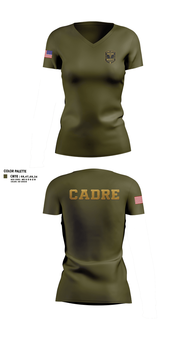 Womens Short Sleeve Vneck Shirt, Camp Ripley MSTC, Army, Teamtime, Team time, sublimation, custom sports apparel, team uniforms, spirit wear, spiritwear, sports uniforms, custom shirts, team store, custom team store, fundraiser sports, apparel fundraiser