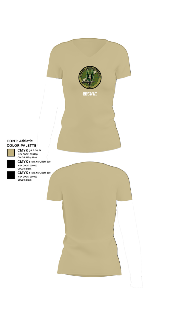 Womens Short Sleeve Vneck Shirt, RHSWAT, , Teamtime, Team time, sublimation, custom sports apparel, team uniforms, spirit wear, spiritwear, sports uniforms, custom shirts, team store, custom team store, fundraiser sports, apparel fundraiser