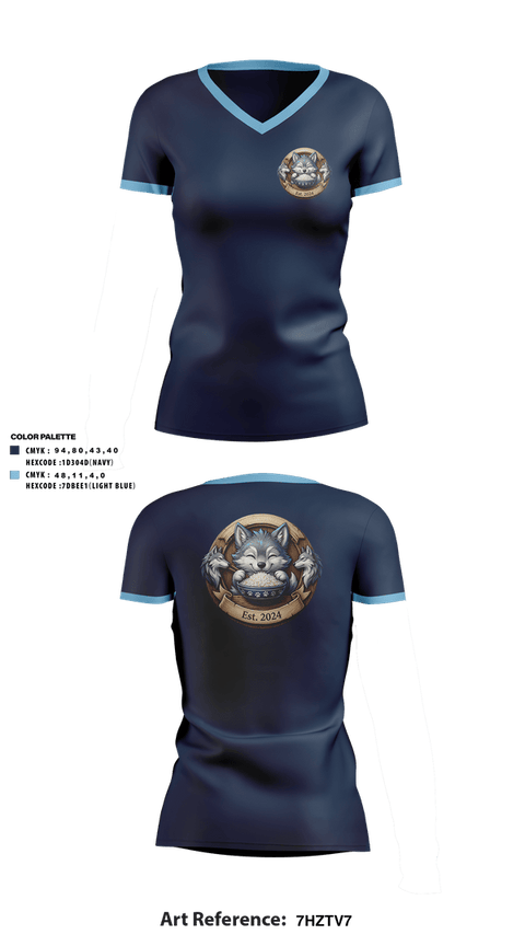 Womens Short Sleeve Vneck Shirt, Rice, Track & Field, Teamtime, Team time, sublimation, custom sports apparel, team uniforms, spirit wear, spiritwear, sports uniforms, custom shirts, team store, custom team store, fundraiser sports, apparel fundraiser