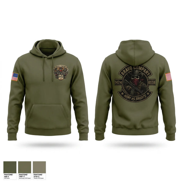 Hoodie, 142nd DSSB Bravo Company, Army, Teamtime, Team time, sublimation, custom sports apparel, team uniforms, spirit wear, spiritwear, sports uniforms, custom shirts, team store, custom team store, fundraiser sports, apparel fundraiser