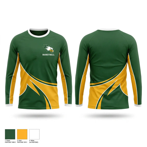 Long Sleeve Performance Shirt, Seneca Valley, Men's Basketball, Teamtime, Team time, sublimation, custom sports apparel, team uniforms, spirit wear, spiritwear, sports uniforms, custom shirts, team store, custom team store, fundraiser sports, apparel fundraiser