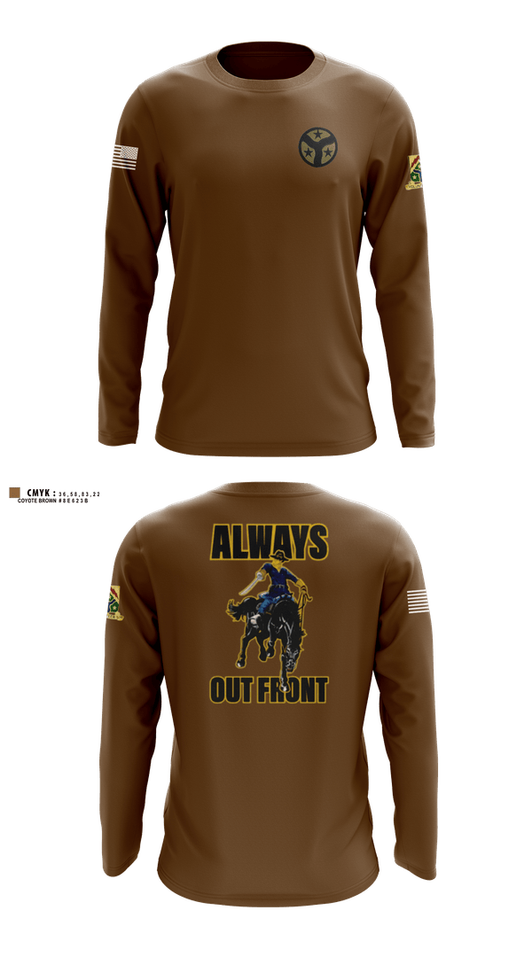 Long Sleeve Performance Shirt, 278th ACR, National Guard, Teamtime, Team time, sublimation, custom sports apparel, team uniforms, spirit wear, spiritwear, sports uniforms, custom shirts, team store, custom team store, fundraiser sports, apparel fundraiser