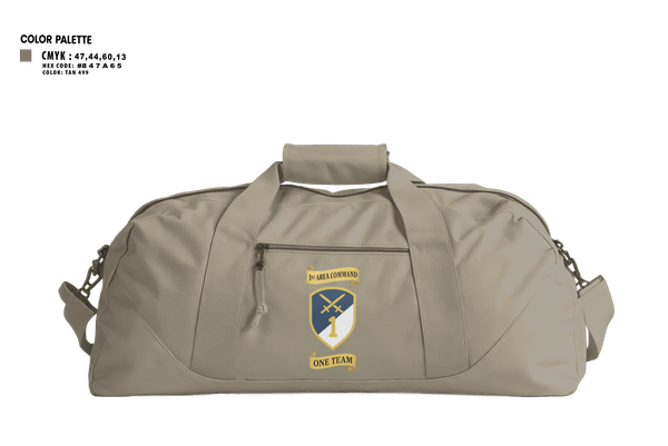 Duffle Bag, 1st Area Command, National Guard, Teamtime, Team time, sublimation, custom sports apparel, team uniforms, spirit wear, spiritwear, sports uniforms, custom shirts, team store, custom team store, fundraiser sports, apparel fundraiser