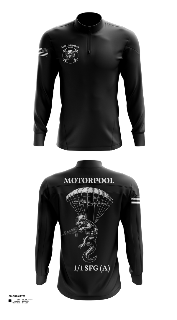 Quarter Zip Jacket, MOF/MOPO, Army, Teamtime, Team time, sublimation, custom sports apparel, team uniforms, spirit wear, spiritwear, sports uniforms, custom shirts, team store, custom team store, fundraiser sports, apparel fundraiser