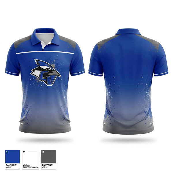 Short Sleeve Performance Polo, Conemaugh Valley Bluejays Football, Spirit Store, Teamtime, Team time, sublimation, custom sports apparel, team uniforms, spirit wear, spiritwear, sports uniforms, custom shirts, team store, custom team store, fundraiser sports, apparel fundraiser