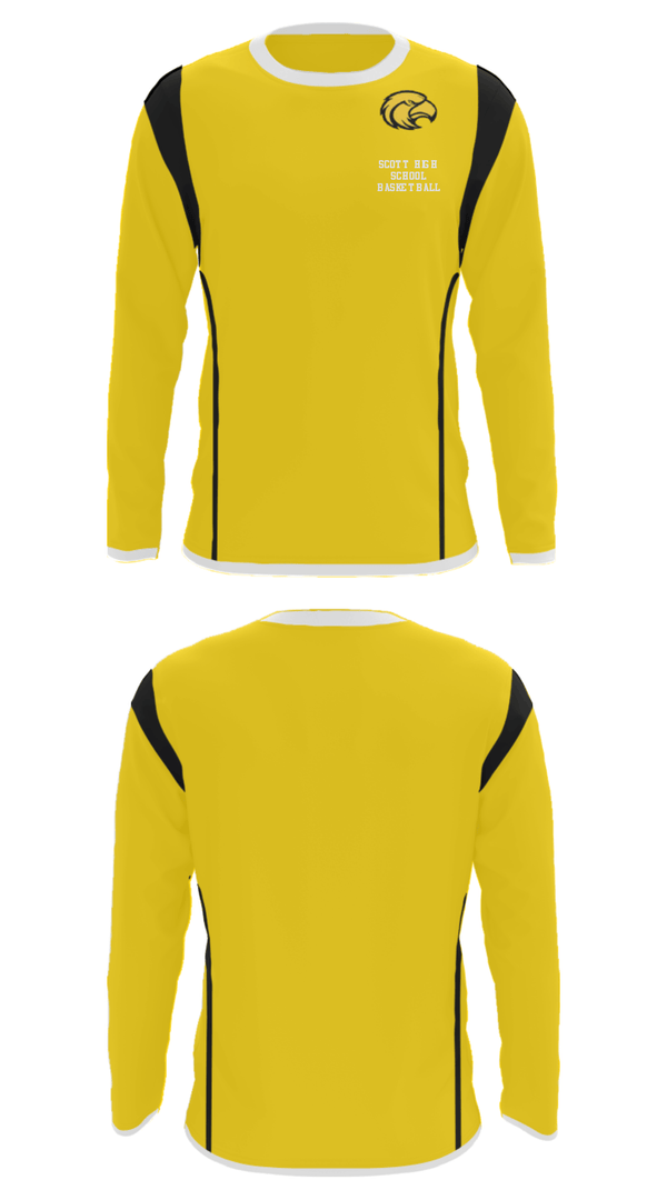 Long Sleeve Performance Shirt, Scott High School Basketball, Women's Basketball, Teamtime, Team time, sublimation, custom sports apparel, team uniforms, spirit wear, spiritwear, sports uniforms, custom shirts, team store, custom team store, fundraiser sports, apparel fundraiser
