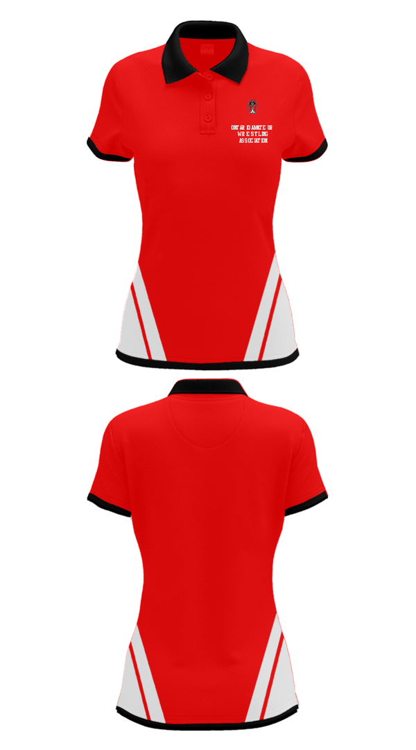 Women's Short Sleeve Performance Polo, Ontario Amateur Wrestling Association, Wrestling, Teamtime, Team time, sublimation, custom sports apparel, team uniforms, spirit wear, spiritwear, sports uniforms, custom shirts, team store, custom team store, fundraiser sports, apparel fundraiser