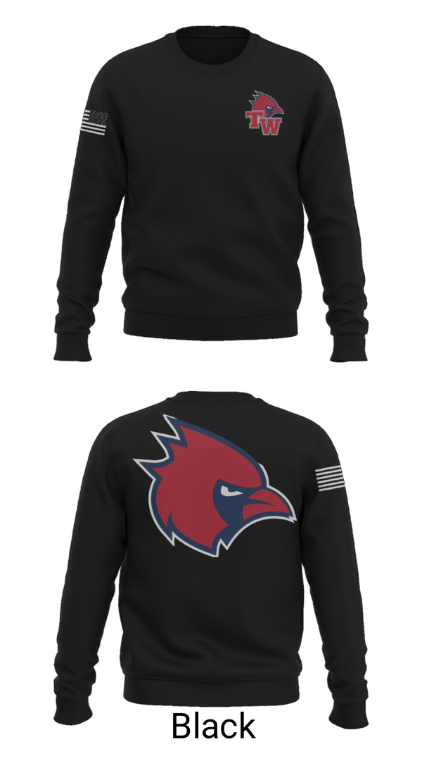 Crew Neck Sweatshirt, Thomas Worthington High School Basketball, Women's Basketball, Teamtime, Team time, sublimation, custom sports apparel, team uniforms, spirit wear, spiritwear, sports uniforms, custom shirts, team store, custom team store, fundraiser sports, apparel fundraiser