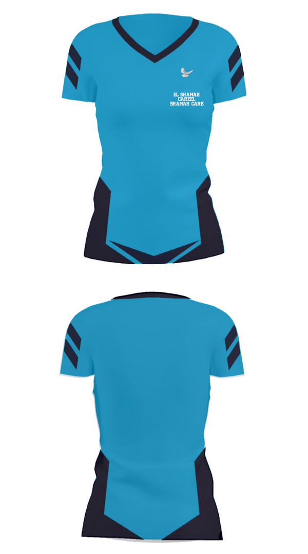 Women's Short Sleeve Vneck Shirt, EL SHAMAH CAREEL SHAMAH CARE, , Teamtime, Team time, sublimation, custom sports apparel, team uniforms, spirit wear, spiritwear, sports uniforms, custom shirts, team store, custom team store, fundraiser sports, apparel fundraiser