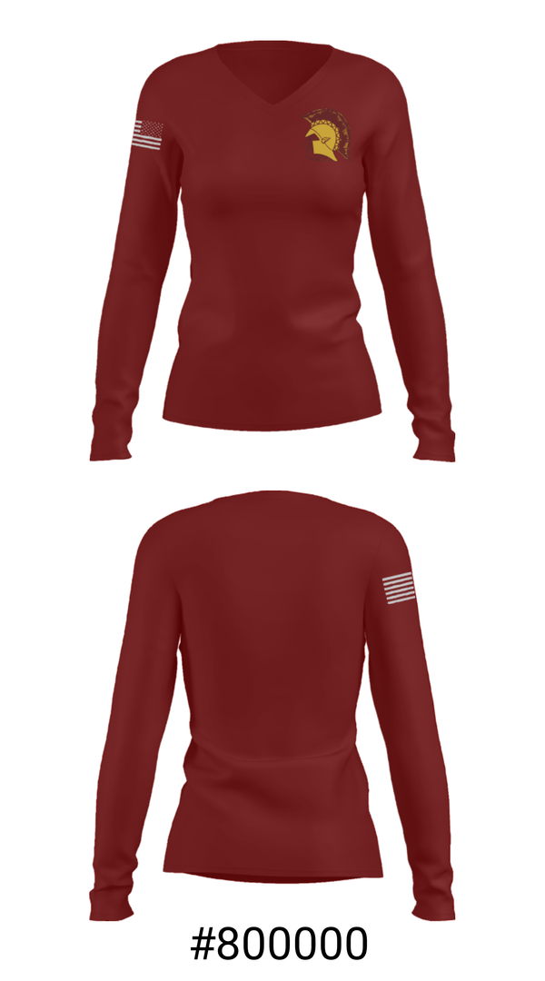 Women's Long Sleeve Vneck Shirt, Hillsboro High School Swimming, Swimming, Teamtime, Team time, sublimation, custom sports apparel, team uniforms, spirit wear, spiritwear, sports uniforms, custom shirts, team store, custom team store, fundraiser sports, apparel fundraiser