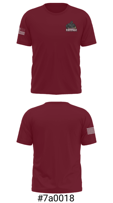 Short Sleeve Performance Shirt, Placer County Rampage, Football, Teamtime, Team time, sublimation, custom sports apparel, team uniforms, spirit wear, spiritwear, sports uniforms, custom shirts, team store, custom team store, fundraiser sports, apparel fundraiser