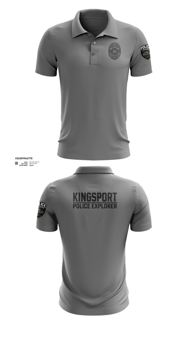 Short Sleeve Performance Polo, Kingsport Police Explorer Post, Police, Teamtime, Team time, sublimation, custom sports apparel, team uniforms, spirit wear, spiritwear, sports uniforms, custom shirts, team store, custom team store, fundraiser sports, apparel fundraiser