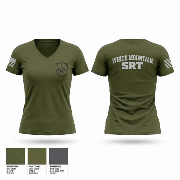 Womens Short Sleeve Vneck Shirt, White Mountain Regional Special Response Team, Police, Teamtime, Team time, sublimation, custom sports apparel, team uniforms, spirit wear, spiritwear, sports uniforms, custom shirts, team store, custom team store, fundraiser sports, apparel fundraiser
