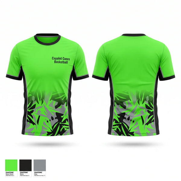 Short Sleeve Performance Shirt, Capalot Cones Basketball, Men's Basketball, Teamtime, Team time, sublimation, custom sports apparel, team uniforms, spirit wear, spiritwear, sports uniforms, custom shirts, team store, custom team store, fundraiser sports, apparel fundraiser