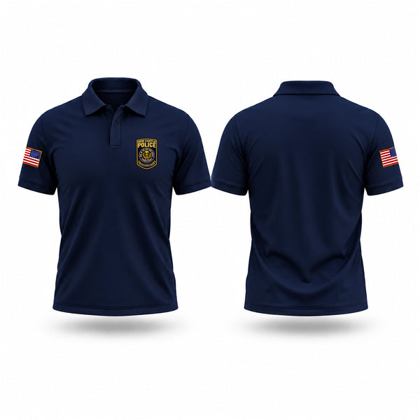Short Sleeve Performance Polo, New Castle Police Department, Police, Teamtime, Team time, sublimation, custom sports apparel, team uniforms, spirit wear, spiritwear, sports uniforms, custom shirts, team store, custom team store, fundraiser sports, apparel fundraiser