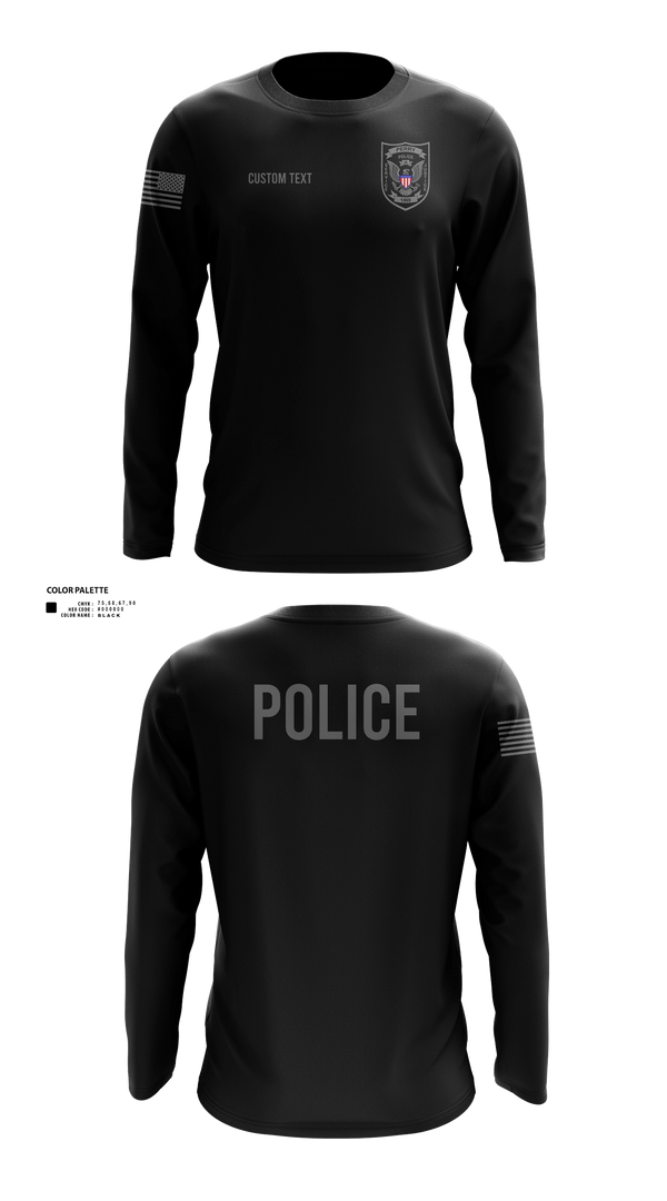 Long Sleeve Performance Shirt, PERRY POLICE DEPARTMENT, Police, Teamtime, Team time, sublimation, custom sports apparel, team uniforms, spirit wear, spiritwear, sports uniforms, custom shirts, team store, custom team store, fundraiser sports, apparel fundraiser