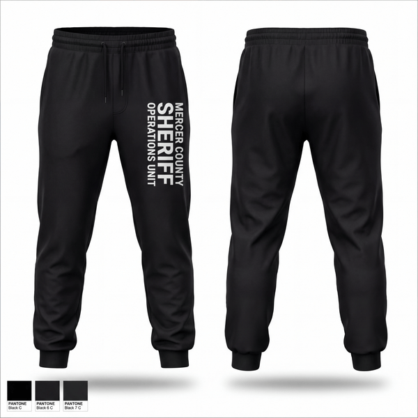 Sweatpants, Mercer county sheriff operations unit, Police, Teamtime, Team time, sublimation, custom sports apparel, team uniforms, spirit wear, spiritwear, sports uniforms, custom shirts, team store, custom team store, fundraiser sports, apparel fundraiser