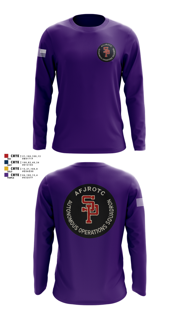 Long Sleeve Performance Shirt, AFJROTC MS-081 DRONE TEAM, , Teamtime, Team time, sublimation, custom sports apparel, team uniforms, spirit wear, spiritwear, sports uniforms, custom shirts, team store, custom team store, fundraiser sports, apparel fundraiser