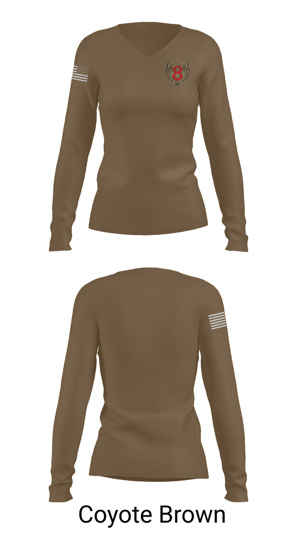 Womens Long Sleeve Vneck Shirt, Section 8, , Teamtime, Team time, sublimation, custom sports apparel, team uniforms, spirit wear, spiritwear, sports uniforms, custom shirts, team store, custom team store, fundraiser sports, apparel fundraiser