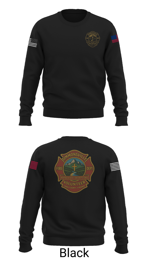 Crew Neck Sweatshirt, Simmonsville VFD, , Teamtime, Team time, sublimation, custom sports apparel, team uniforms, spirit wear, spiritwear, sports uniforms, custom shirts, team store, custom team store, fundraiser sports, apparel fundraiser