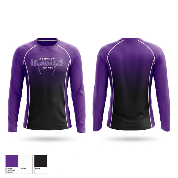 Long Sleeve Performance Shirt, Century, Tennis, Teamtime, Team time, sublimation, custom sports apparel, team uniforms, spirit wear, spiritwear, sports uniforms, custom shirts, team store, custom team store, fundraiser sports, apparel fundraiser