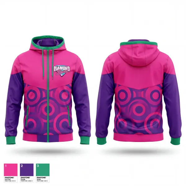 Windbreaker, Diamond Divas, Softball, Teamtime, Team time, sublimation, custom sports apparel, team uniforms, spirit wear, spiritwear, sports uniforms, custom shirts, team store, custom team store, fundraiser sports, apparel fundraiser